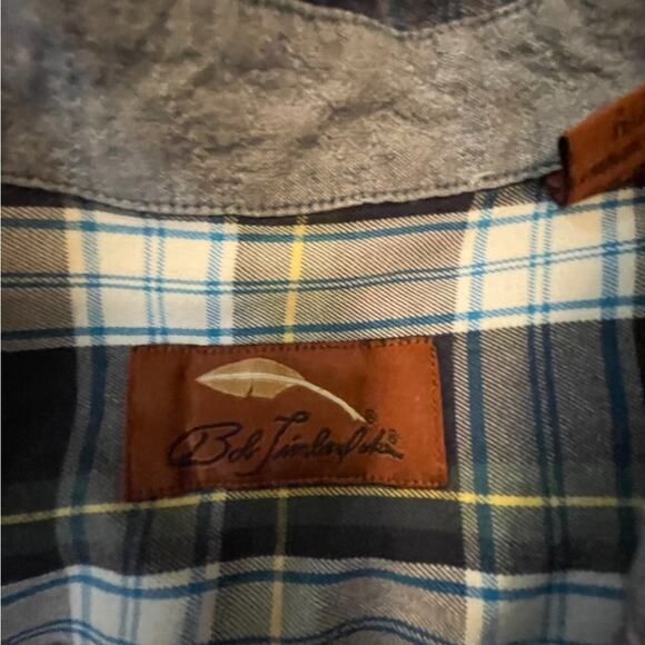 Bob tTimberlake Mens XL Blue Plaid Polo Flannel Button Down Shirt - Picture 12 of 12